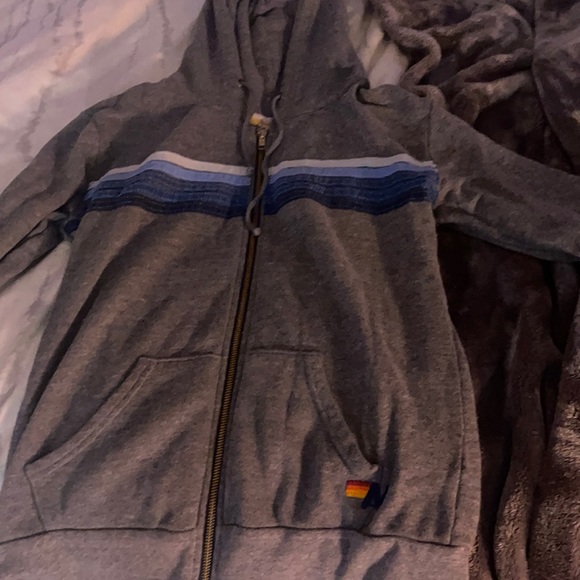 Aviator Nation Tops - Aviator nation Blue stripe zip up